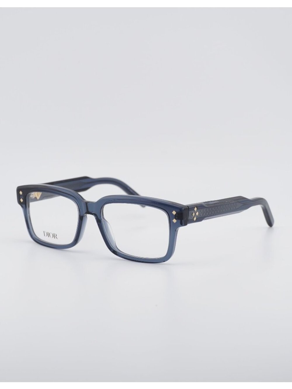 Dior CD DIAMONDO S8I 3000 Men Eyeglasses Blue 53mm Rectangle Frame